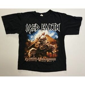 VTG Iced Earth Framing Armageddon Something Wicked Part 1 T-Shirt Mens M Fits S